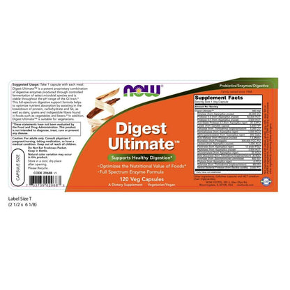 NOW Foods Digest Ultimate, 120 Vegetable Capsule – Full-Spectrum Digestive Enzymes