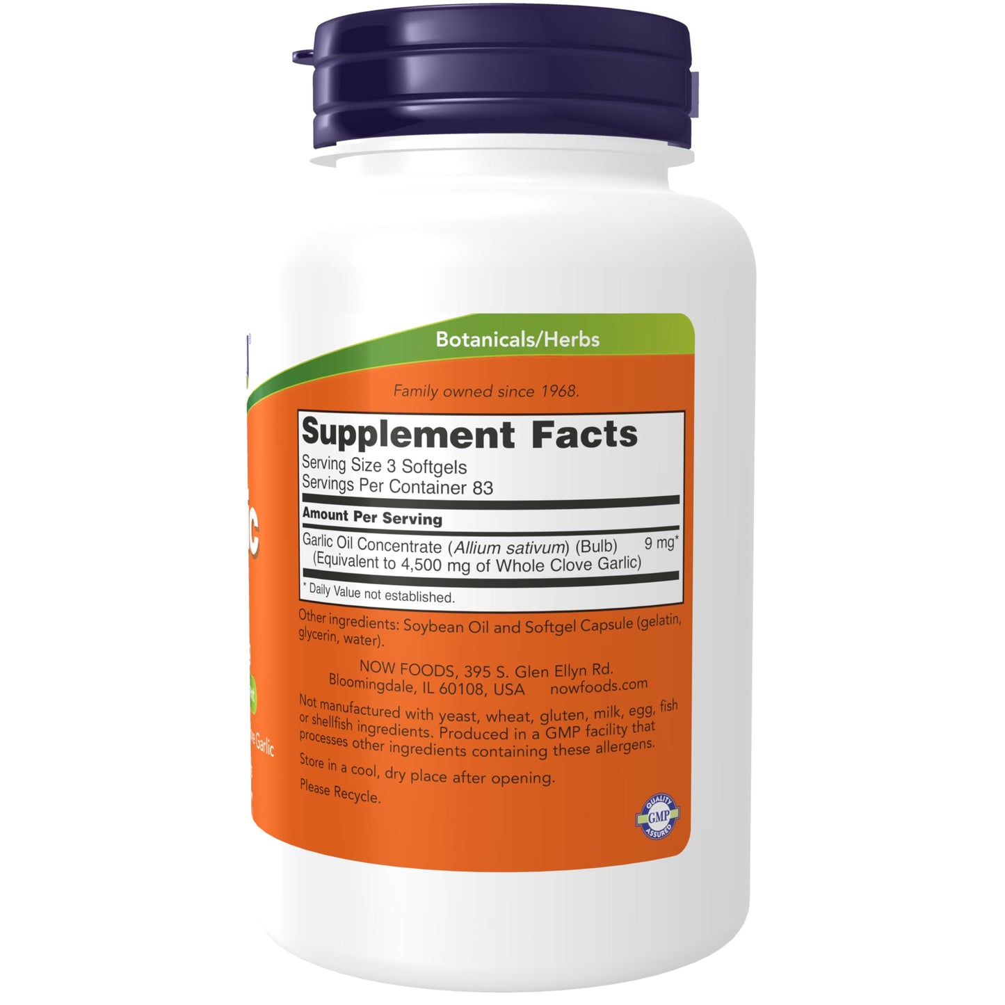 NOW Foods Garlic Oil 1500 mg – 250 Softgels (Clove-Equivalent)