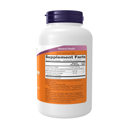 NOW Foods Glucosamine, MSM & Chondroitin — Joint Health, 180 Veg Capsules