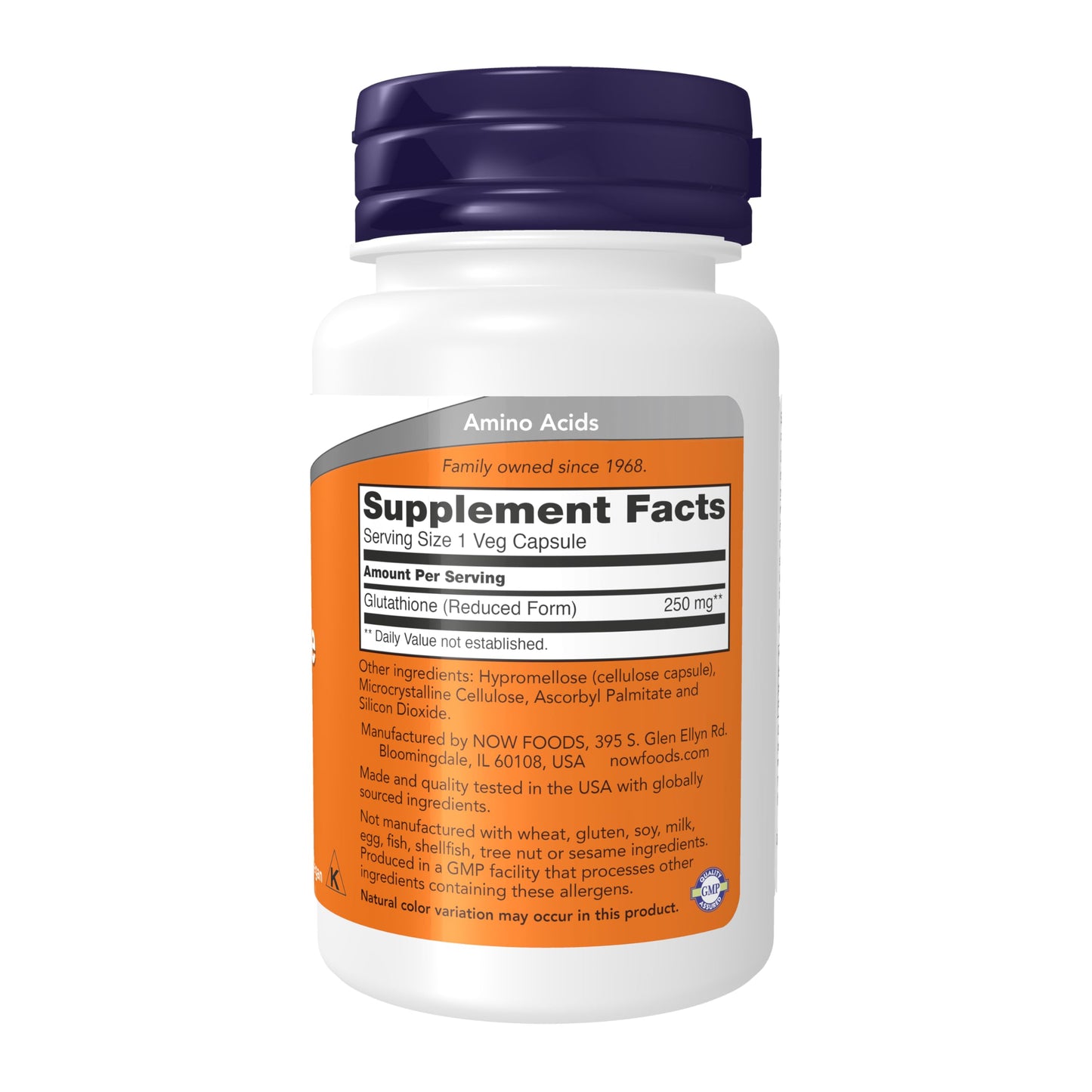 NOW Foods Glutathione 250 mg - Detox Support & Free Radical Protection - 60 Veg Capsules