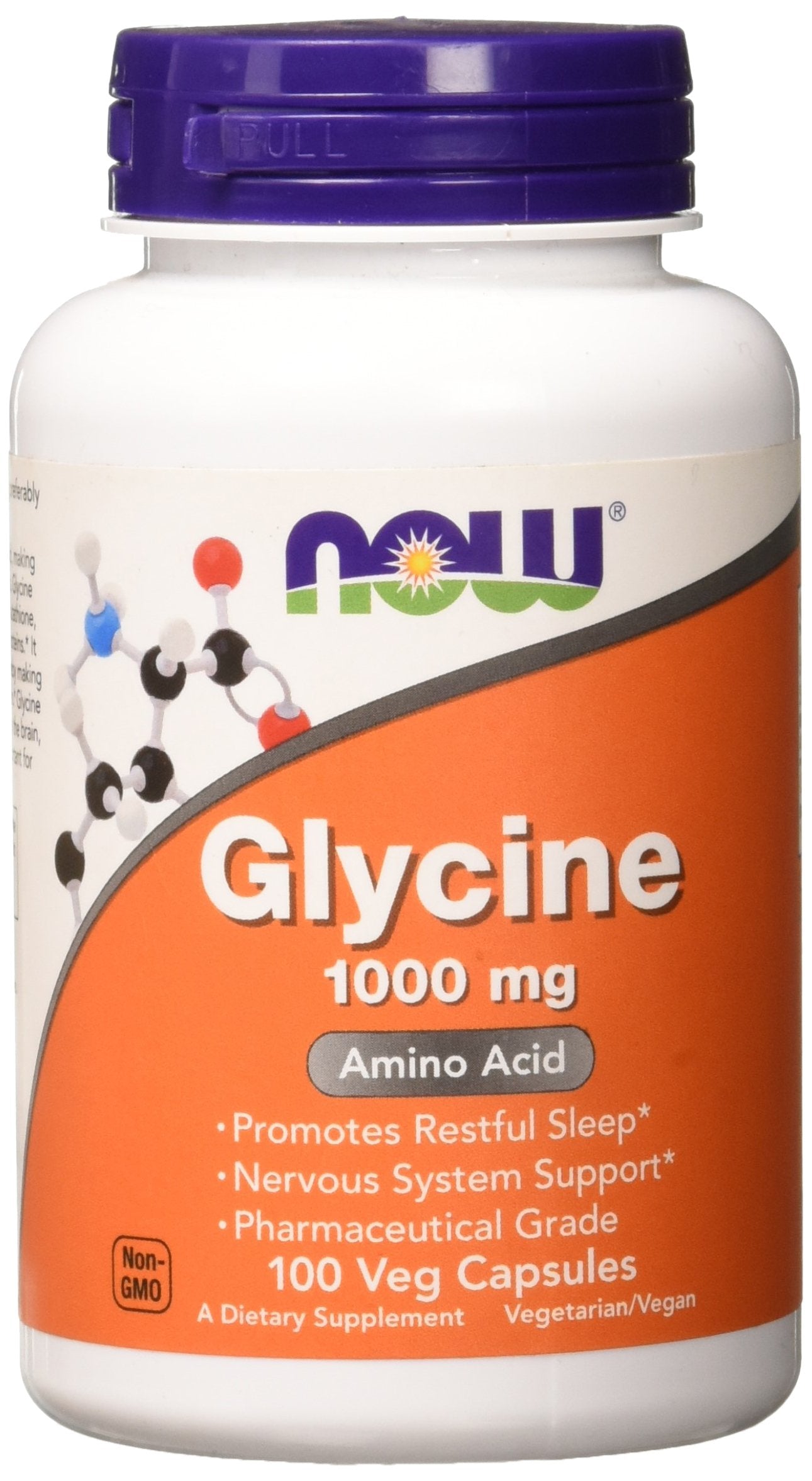 Now Foods Glycine Pharmaceutical Grade Amino Acid 1000 mg | 100 Caps