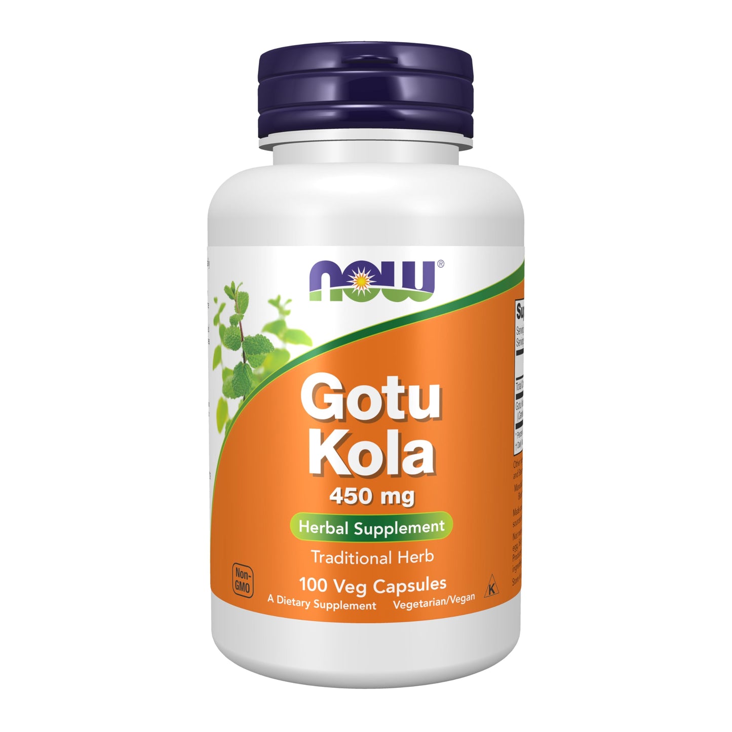 NOW Foods Gotu Kola 450 mg – 100 Veg Capsules | Herbal Supplement