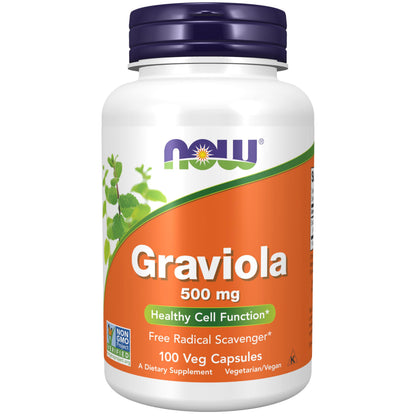 NOW Foods Graviola (Annona muricata) 500 mg - 100 Veg Capsules | Healthy Cell Function*