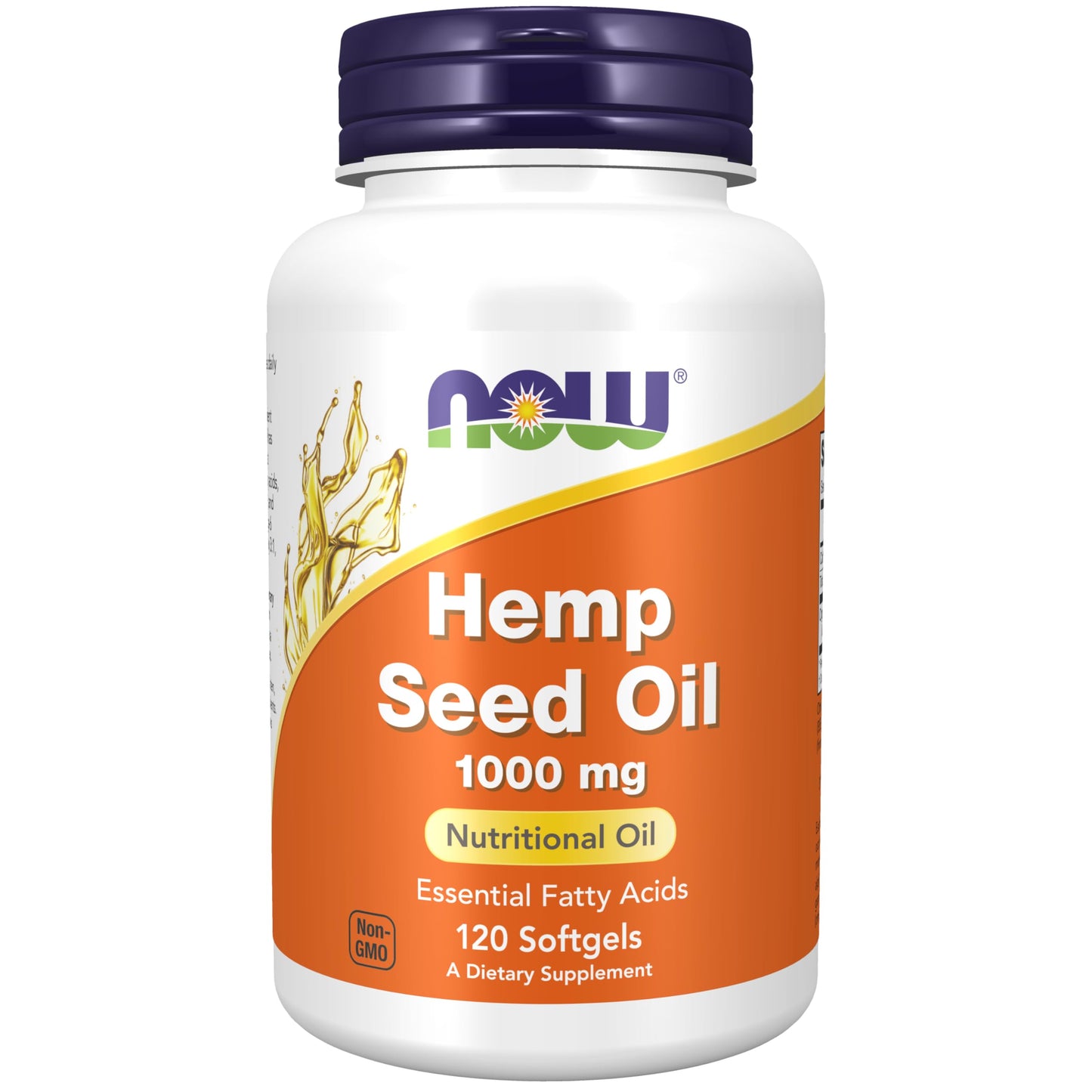 NOW Foods Hemp Seed Oil Softgels 1,000 mg – Essential Fatty Acids, Nutritional Oil, 120 Softgels