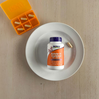 NOW Foods Indole-3-Carbinol 200 mg with Flax Lignan Extract – 60 Veg Capsules