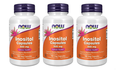 NOW Foods Inositol 500mg – 100 Capsules (Pack of 3)