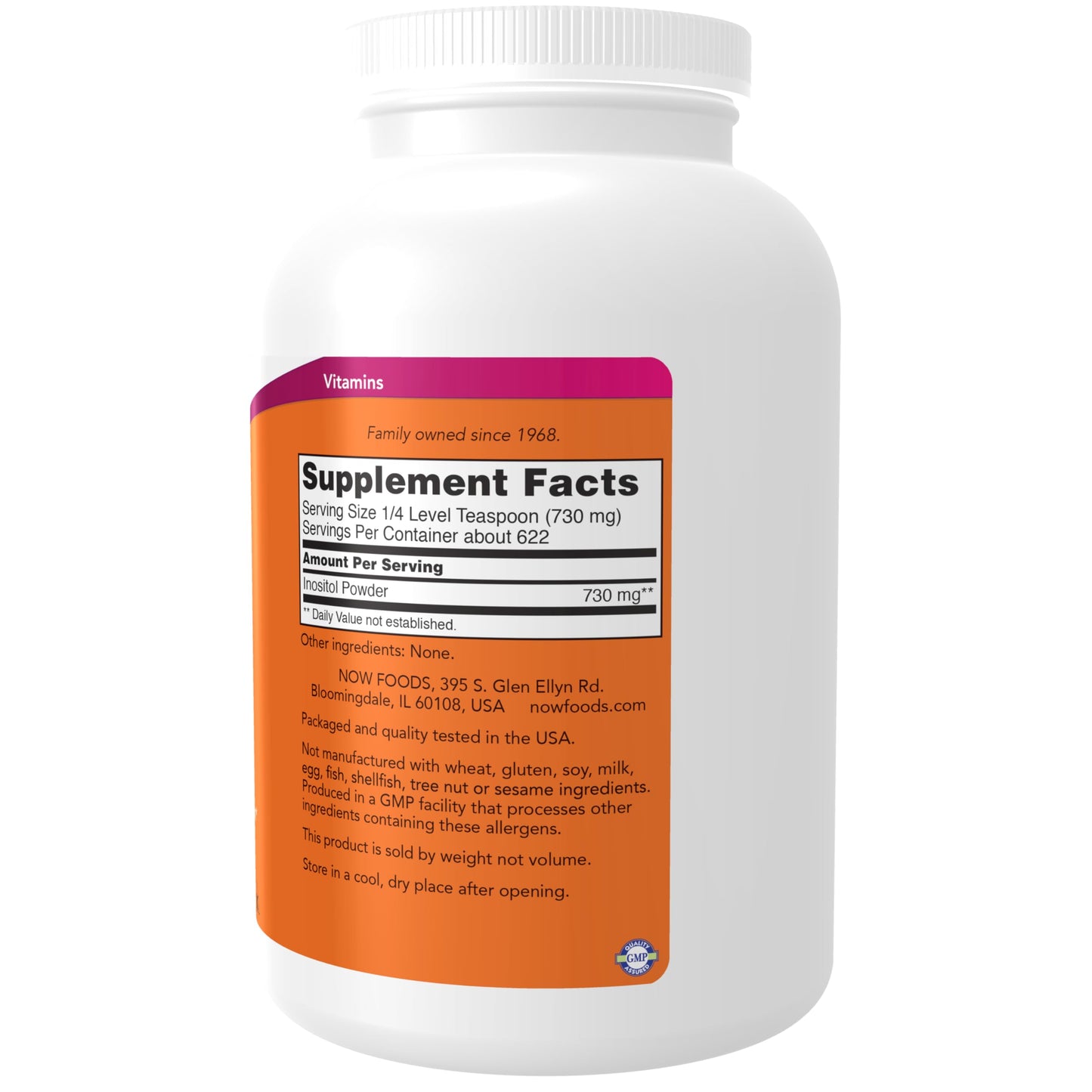 NOW Foods Inositol Powder, Myo-Inositol – Neurotransmitter Signaling & Cellular Health, 1 lb