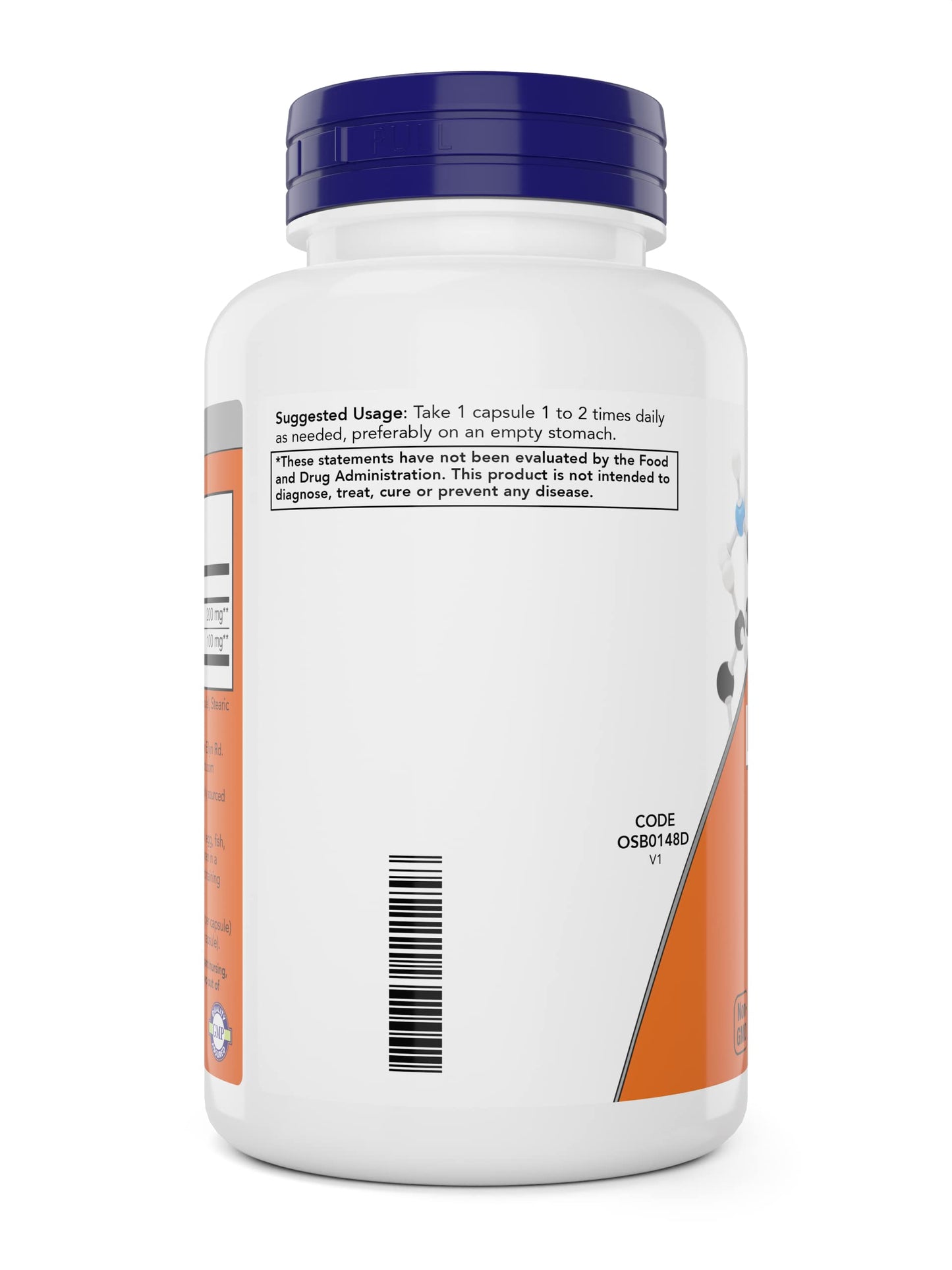 NOW Foods L-Theanine 200 mg Double Strength - 180 Vegan Capsules with Inositol