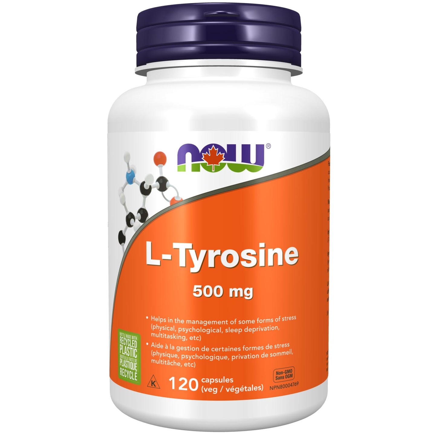 NOW Foods L-Tyrosine 500 mg - 120 Capsules | Neurotransmitter Support