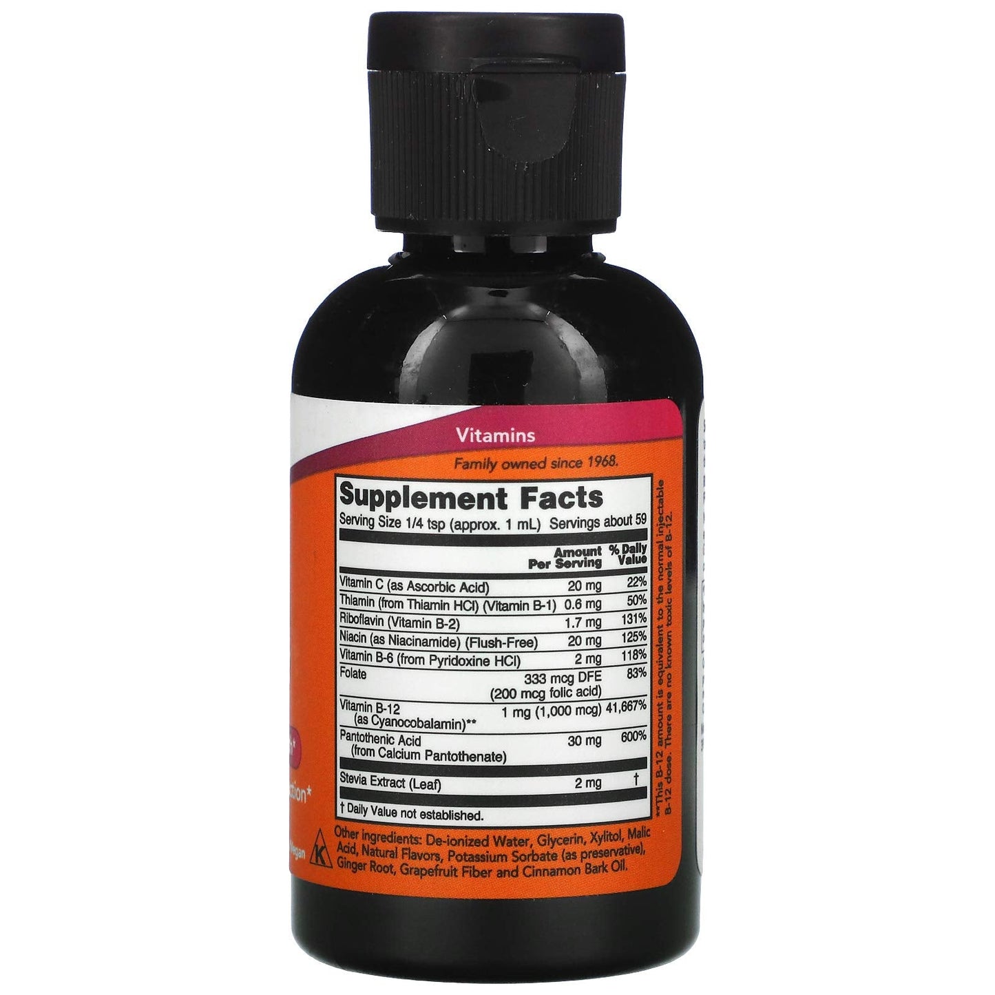 Now Foods Liquid B-12 (B Complex) 2 fl oz | Non-GMO Kosher