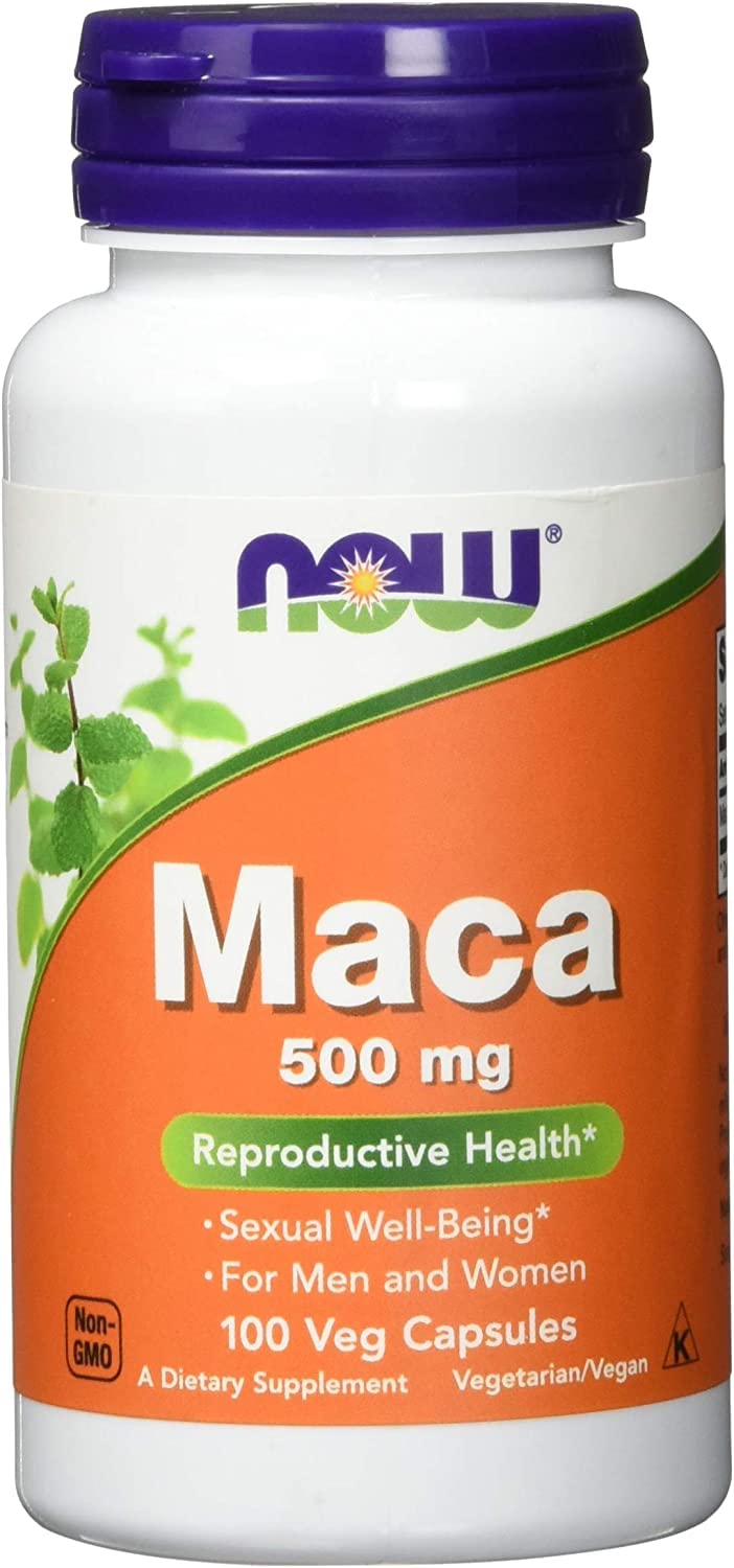 NOW Foods Maca 500 mg – For Men & Women, Reproductive Health*, 100 Veg Capsules