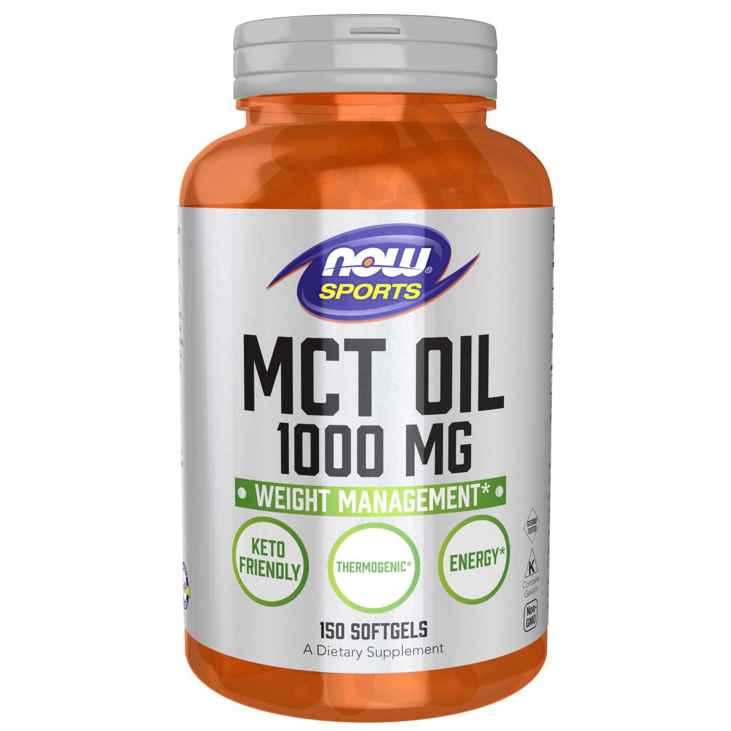 NOW Foods Sports Nutrition MCT Oil 1000 mg – 150 Softgels | Weight Management