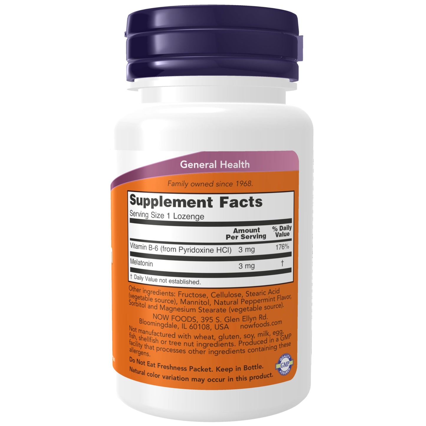 NOW Foods Melatonin 3 mg – 180 Chewable Lozenges | Free Radical Scavenger & Sleep Support