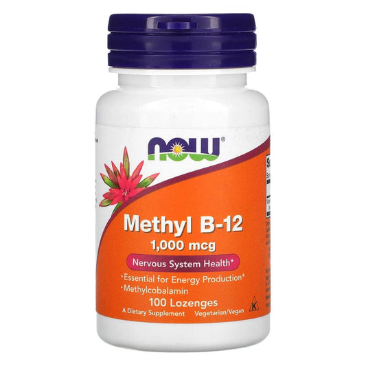 NOW Foods Methyl B-12 1000mcg – 200 Lozenges (2 Packs) BritishVita | Premium UK Vitamins & Wellness Supplements