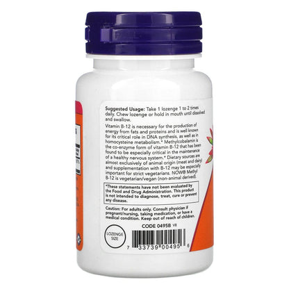 NOW Foods Methyl B-12 1000mcg – 200 Lozenges (2 Packs)