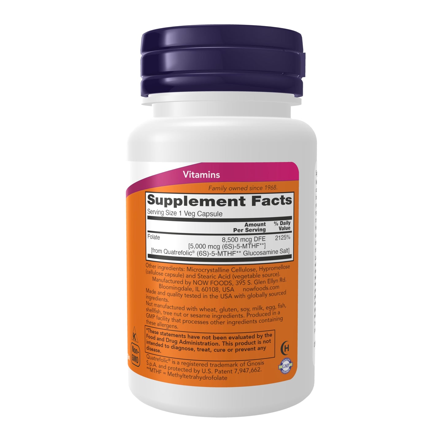 NOW Foods Methyl Folate 5000 mcg – Superior Bioavailability, 50 Veg Capsules