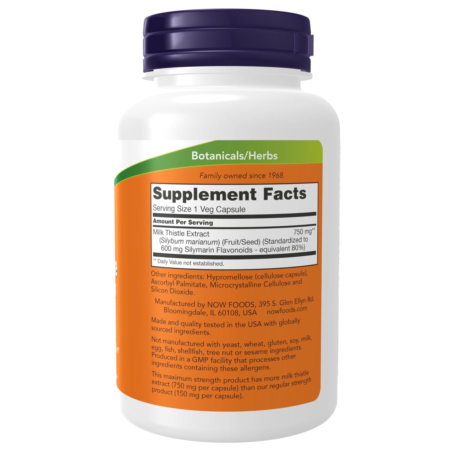 NOW Foods Milk Thistle Extract 750 mg Silymarin (600 mg) – Maximum Strength | 90 Veg Capsules