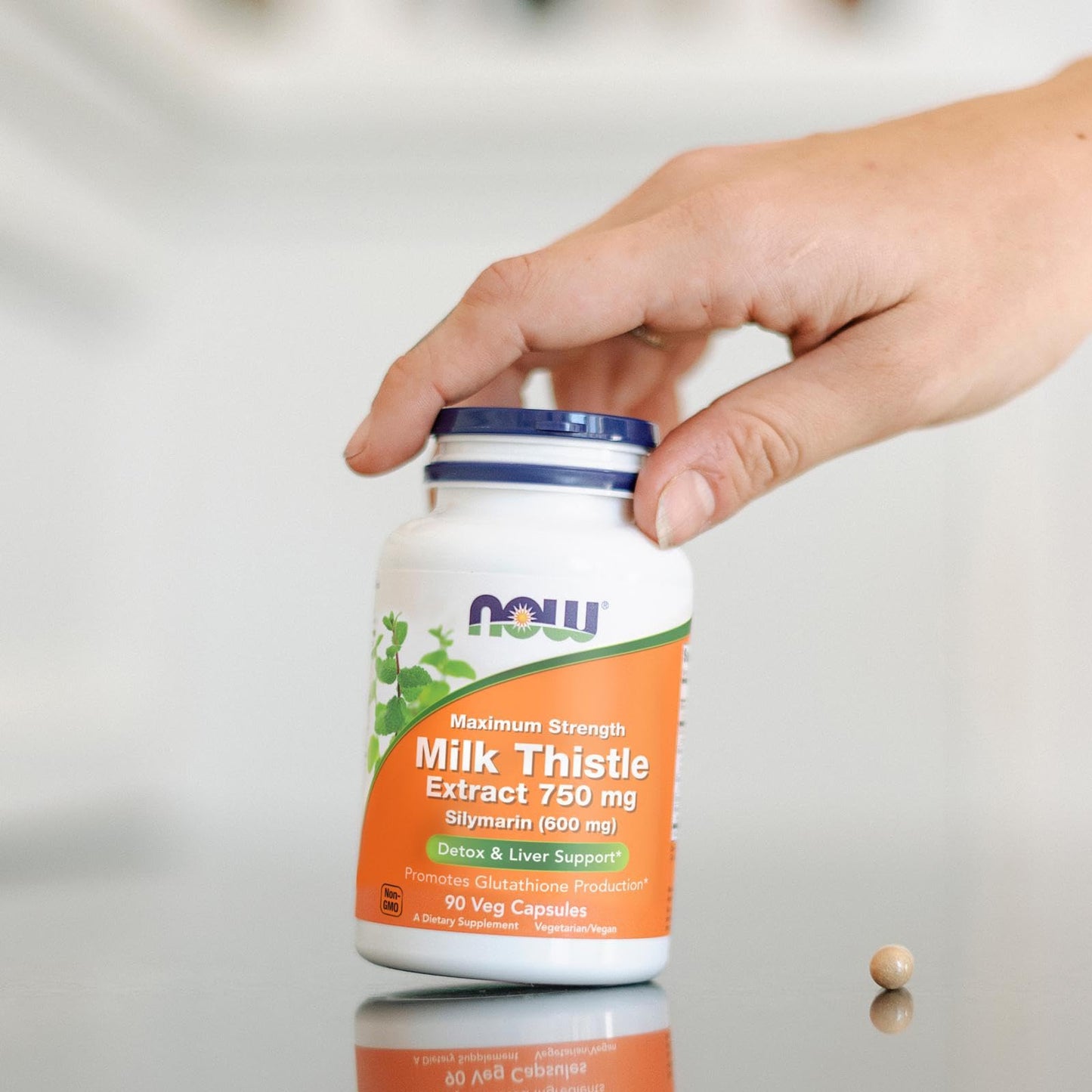 NOW Foods Milk Thistle Extract 750 mg Silymarin (600 mg) – Maximum Strength | 90 Veg Capsules