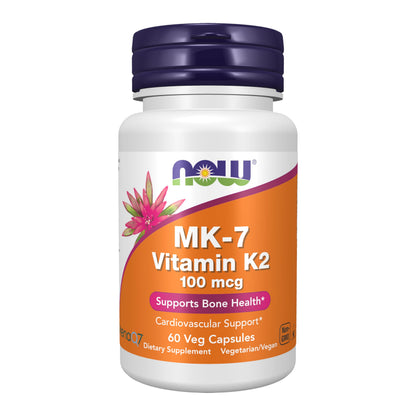 NOW Foods MK-7 Vitamin K-2 100 mcg Veg Capsules – Cardio & Bone Health