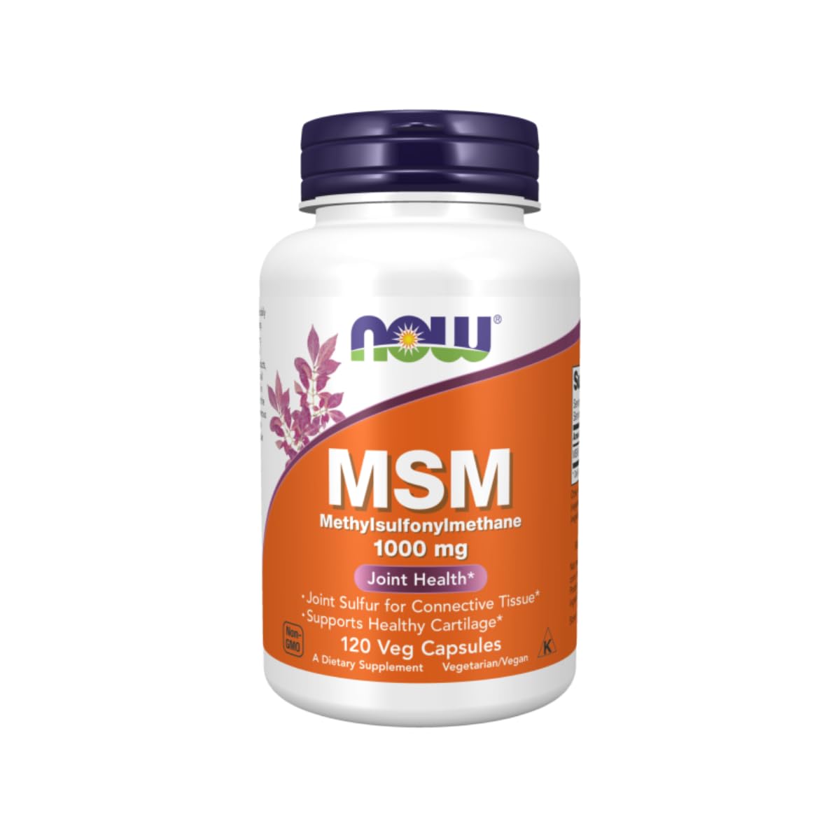 Now Foods MSM 1000mg, 120 Capsules – Supports Connective Tissue & Healthy Cartilage