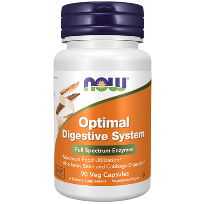 NOW Foods Optimal Digestive System - Full Spectrum Enzymes, 90 Veg Capsules