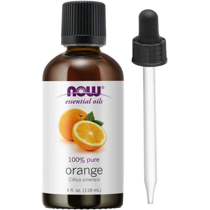 NOW Foods Orange Oil Sweet - 4 Fl Oz with Glass Dropper | 100% Pure Orange Essential Oil