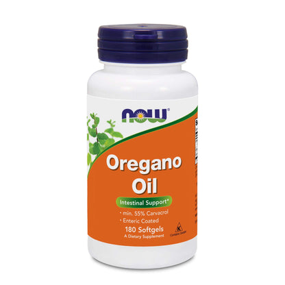 Now Foods Oregano Oil 55% Carvacrol - 181mg, 180 Softgels | Digestive Support