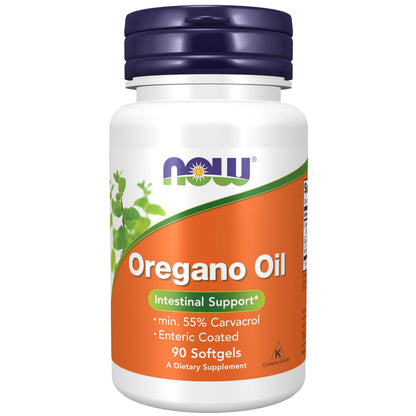 NOW Foods Oregano Oil with Ginger & Fennel – Enteric Coated, 90 Softgels
