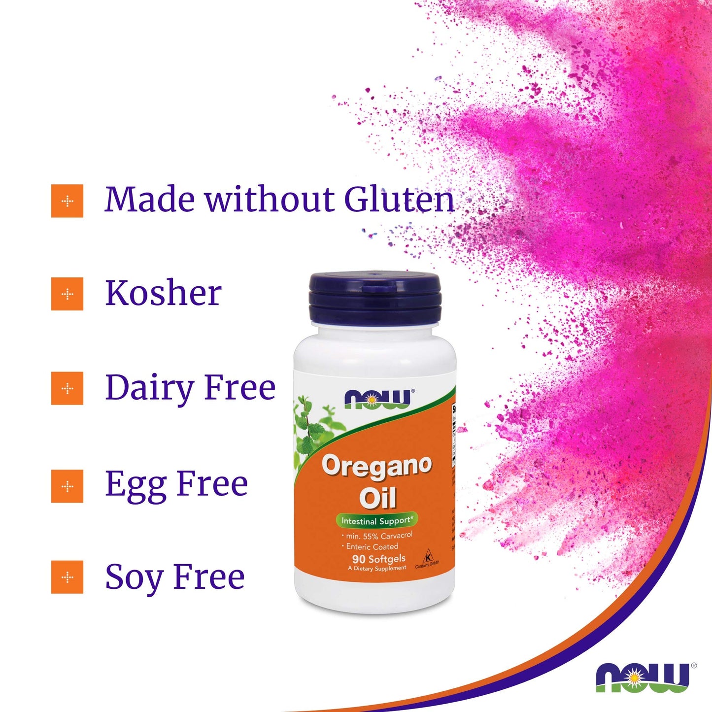 Now Foods Oregano Oil 55% Carvacrol - 181mg, 180 Softgels | Digestive Support