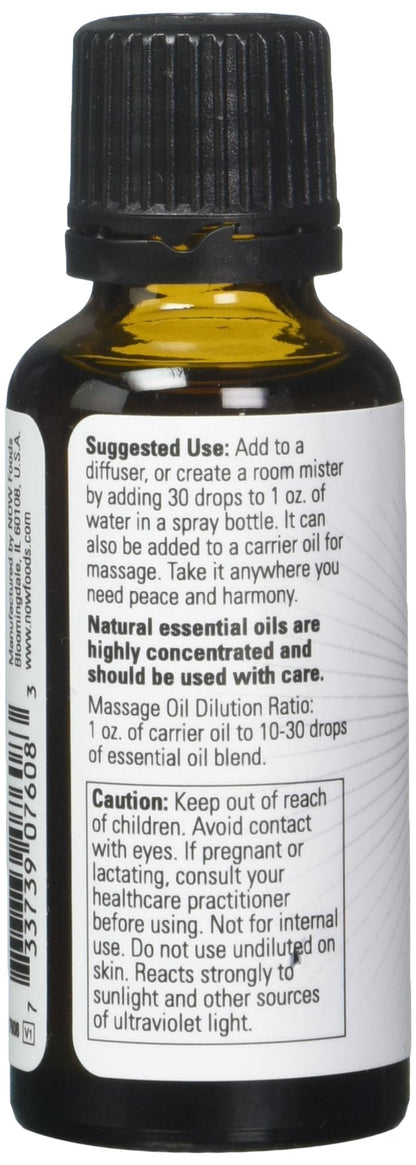 Now Foods Peace & Harmony Oil Blend 1 oz - Pack of 2 | Aromatherapy