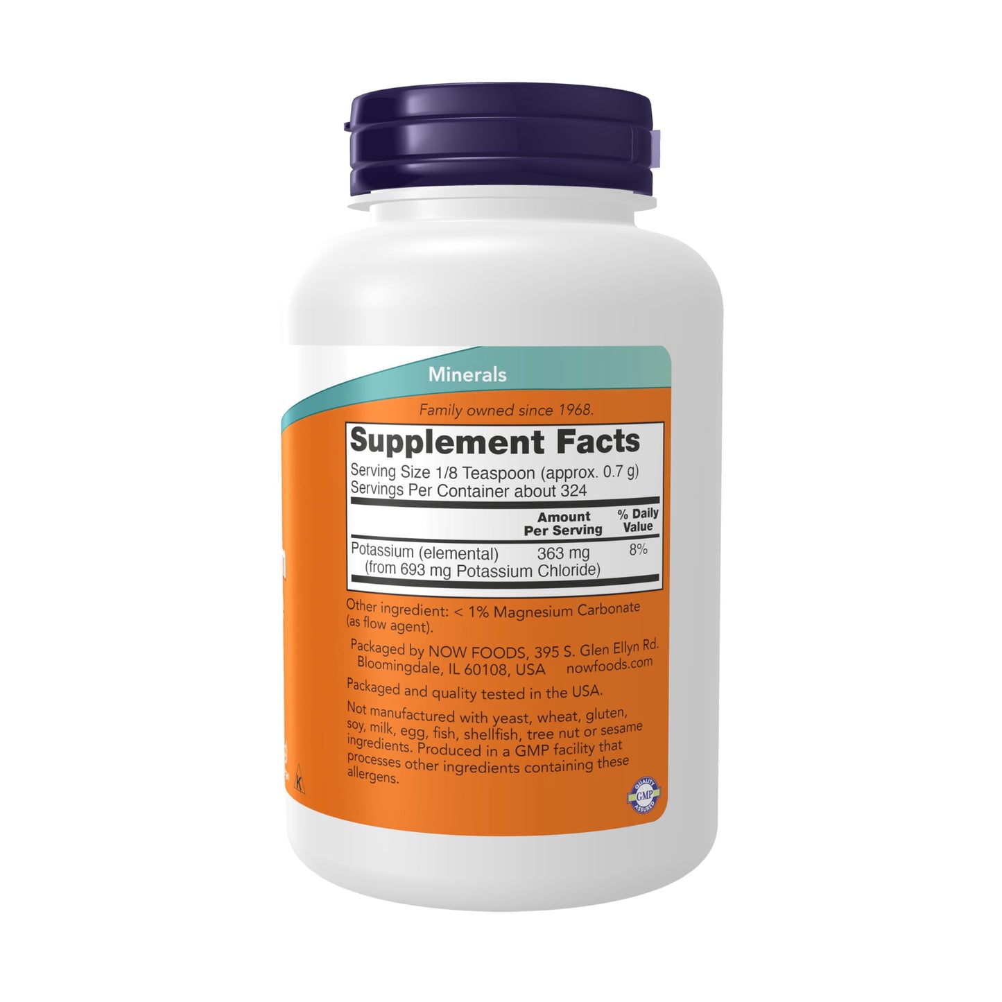 NOW Foods Potassium Chloride Powder – Essential Mineral*, Non-GMO, 8-Ounce