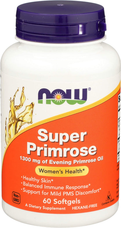 Now Foods Super Primrose 1300mg - 60 Gels | GLA Omega-6