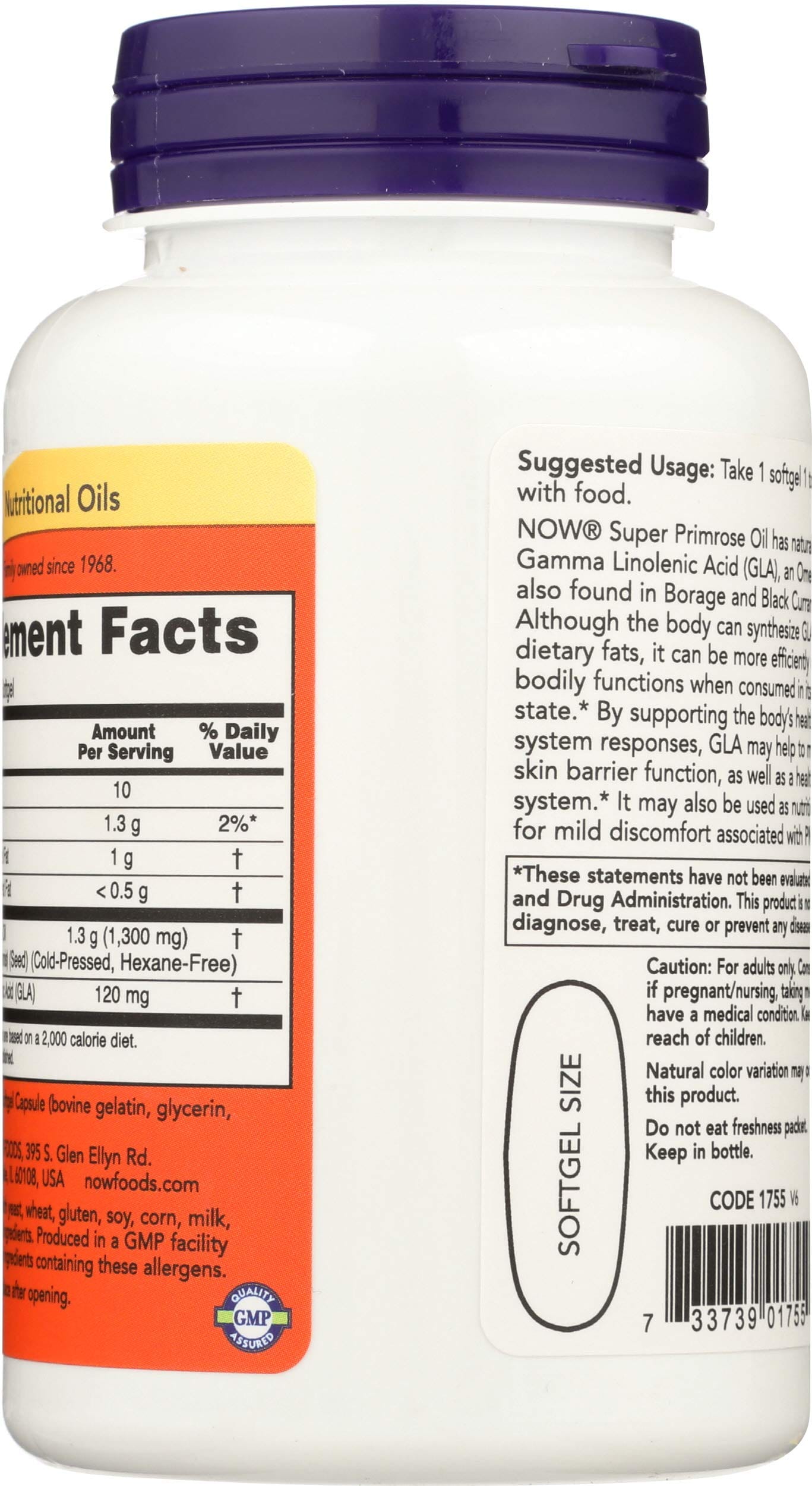 Now Foods Super Primrose 1300mg - 60 Gels | GLA Omega-6