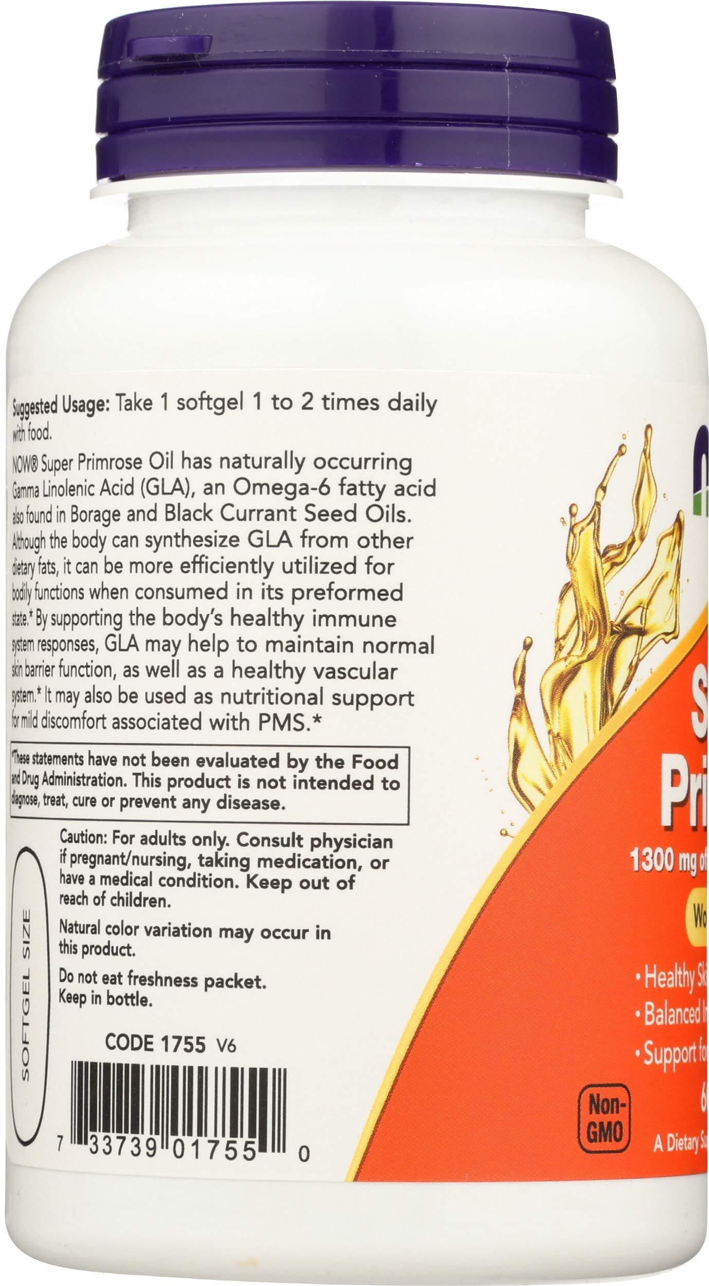 Now Foods Super Primrose 1300mg - 60 Gels | GLA Omega-6