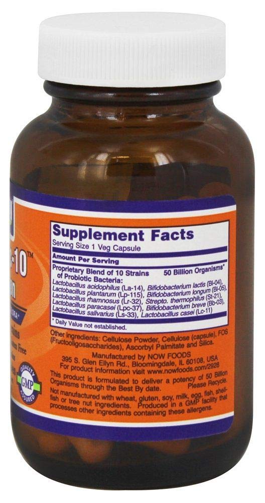 Now Foods Probiotic 10-50 Billion CFU | 50 Veg Capsules