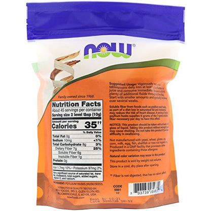 NOW Foods Psyllium Husks Whole — 16 oz (Pack of 2)