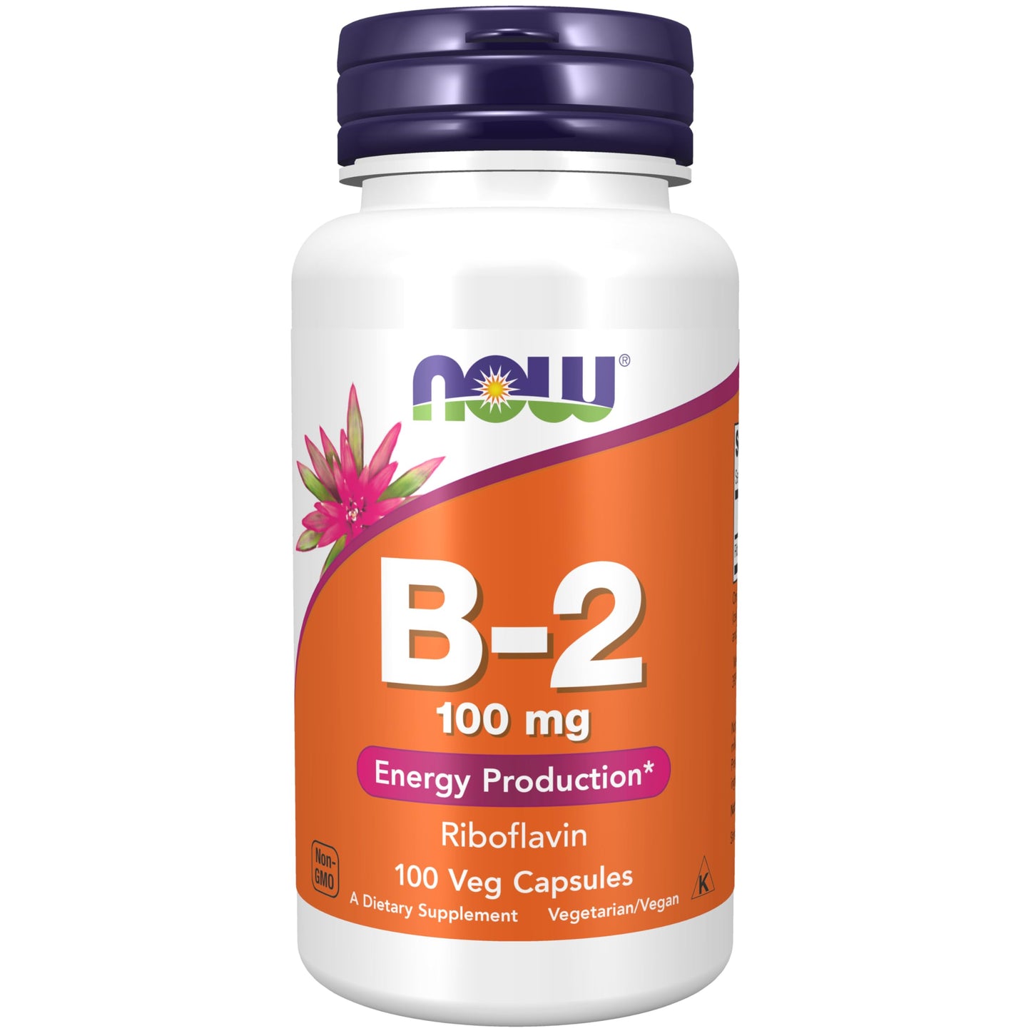 NOW Foods Vitamin B-2 Riboflavin 100 mg – Energy Production | 100 Veg Capsules