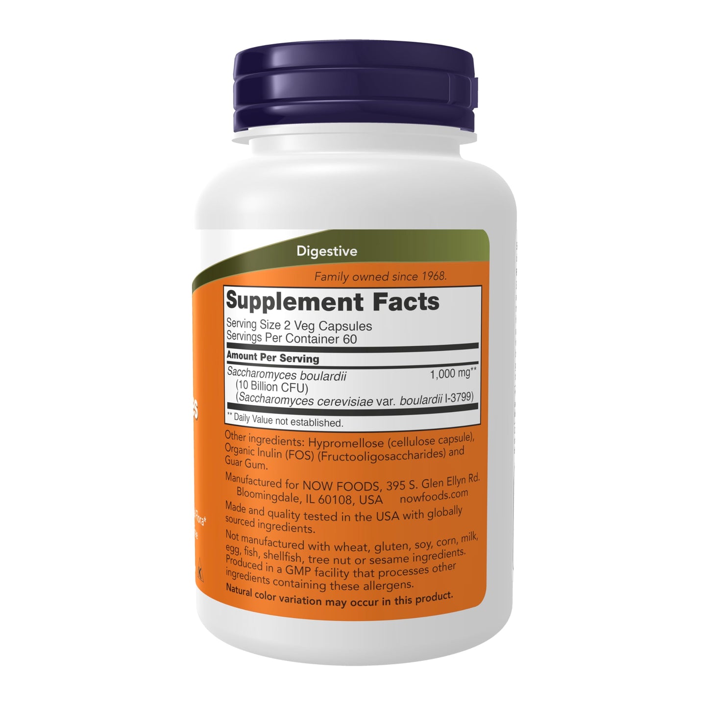 NOW Foods Saccharomyces boulardii Probiotic 5 Billion CFU - 120 Veggie Capsules