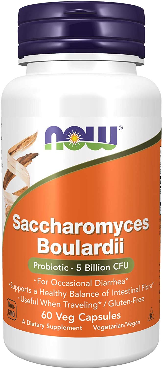 Now Foods Saccharomyces Boulardii Veg Capsules, 120 Count – Probiotic