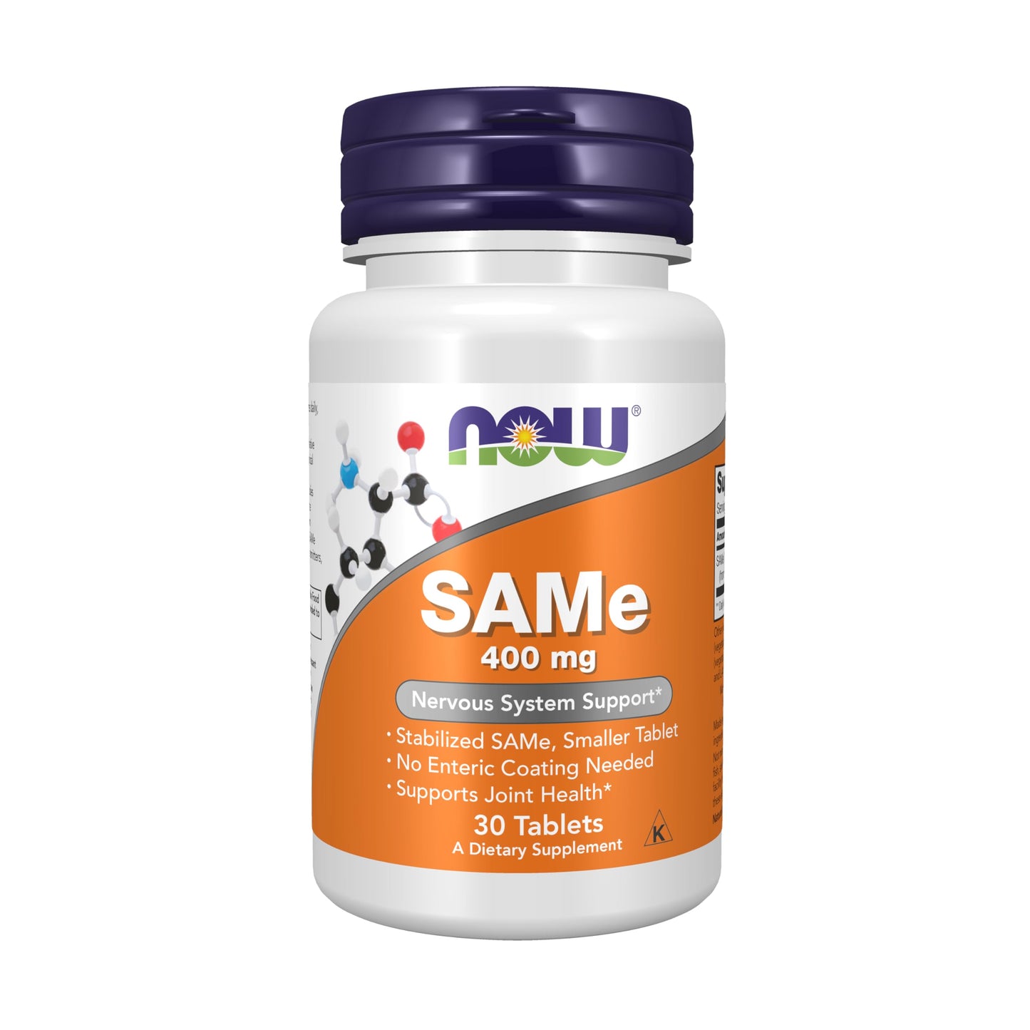 NOW Foods SAMe 400 mg | Nervous System & Joint Health | 30 Tablets