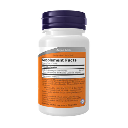 NOW Foods SAMe 400 mg | Nervous System & Joint Health | 30 Tablets