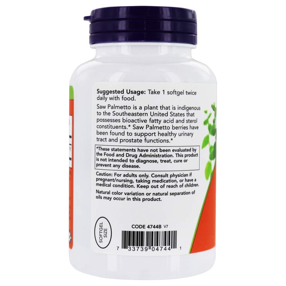 NOW Foods Saw Palmetto Extract 160 mg - 240 Softgels | Prostate Health Support