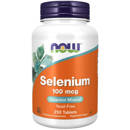 NOW Foods Selenium 100 mcg – 250 Tablets (Pack of 2) | Vegan, Non-GMO, Kosher