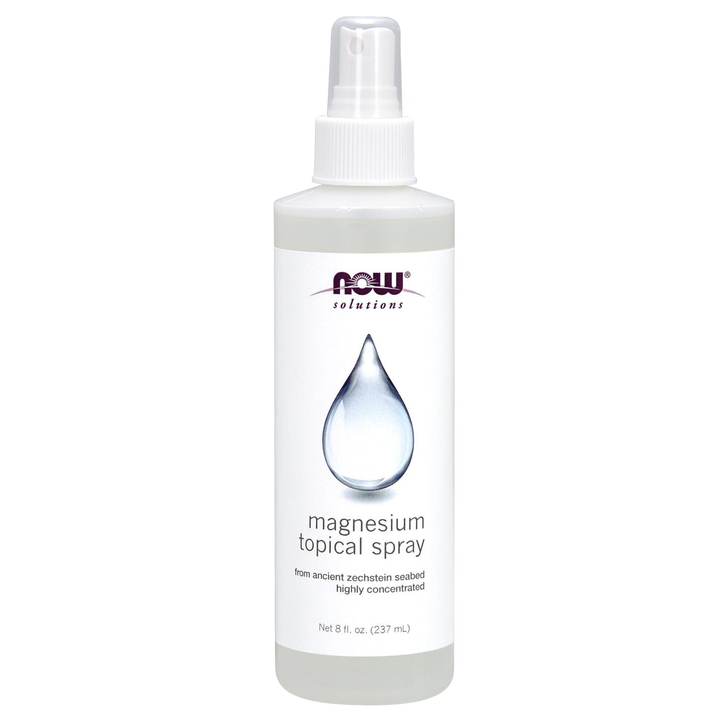 NOW Foods Solutions Magnesium Topical Spray – Zechstein Seabed, 8 Fl Oz