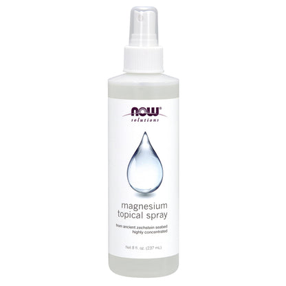NOW Foods Solutions Magnesium Topical Spray – Zechstein Seabed, 8 Fl Oz