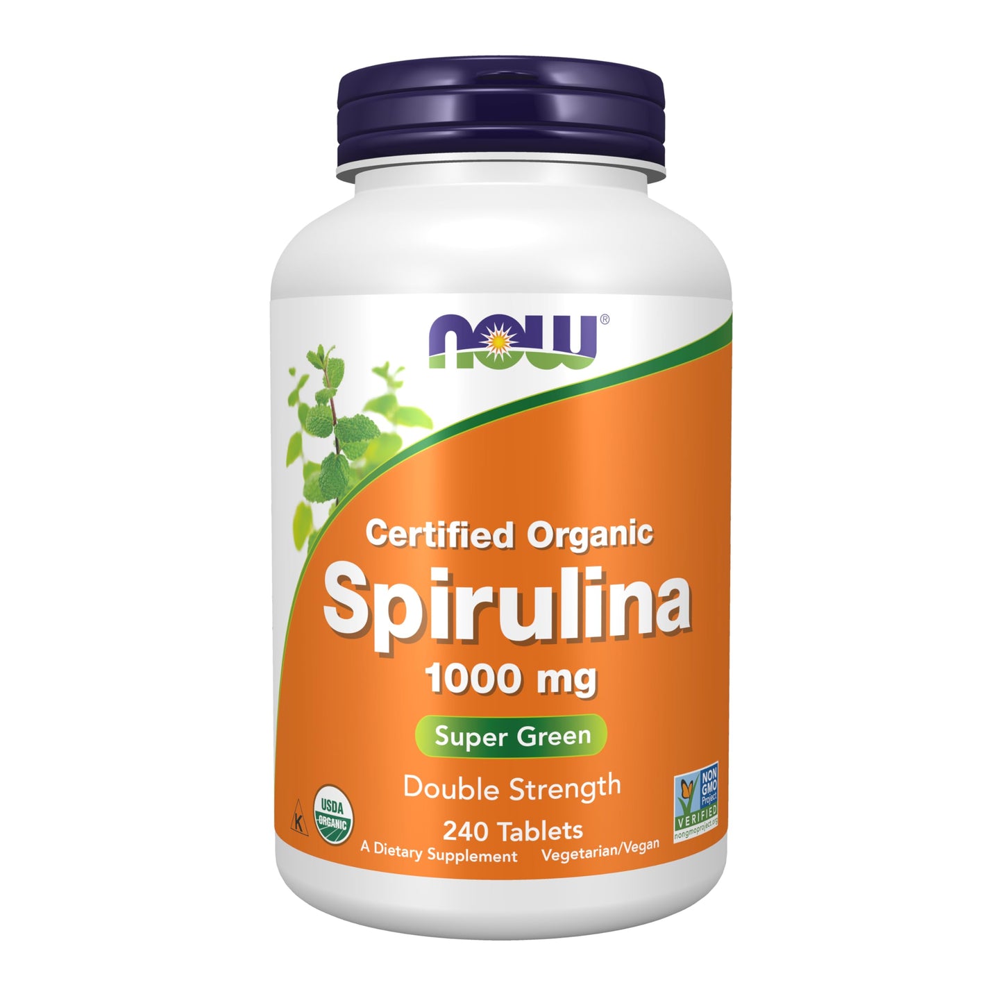 NOW Foods Spirulina Double Strength 1000 mg Organic - 240 Tablets