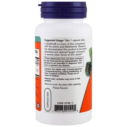 Now Foods SPO Optizinc 30mg Copper, 100 Count – Immune Support Zinc