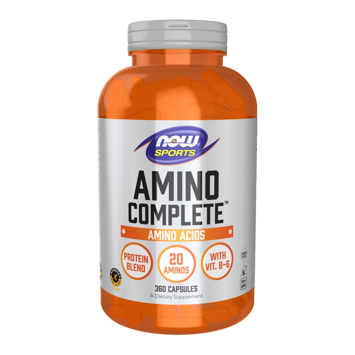 NOW Foods Sports Amino Complete – 360 Veg Capsules | Free-Form Amino Acids