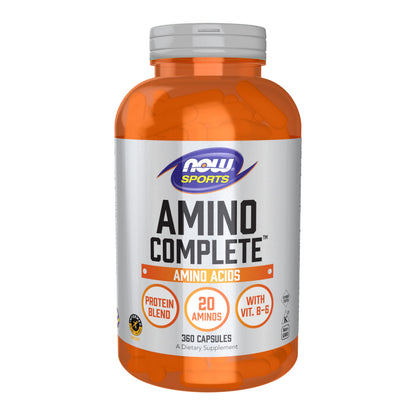 NOW Foods Sports Amino Complete – 360 Veg Capsules | Free-Form Amino Acids