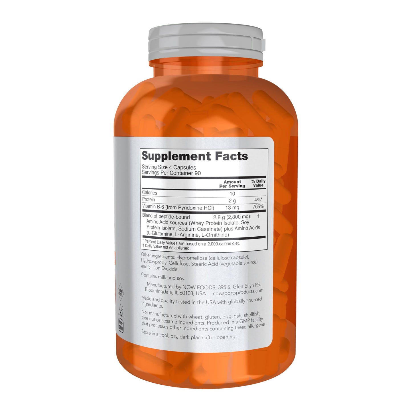 NOW Foods Sports Amino Complete – 360 Veg Capsules | Free-Form Amino Acids